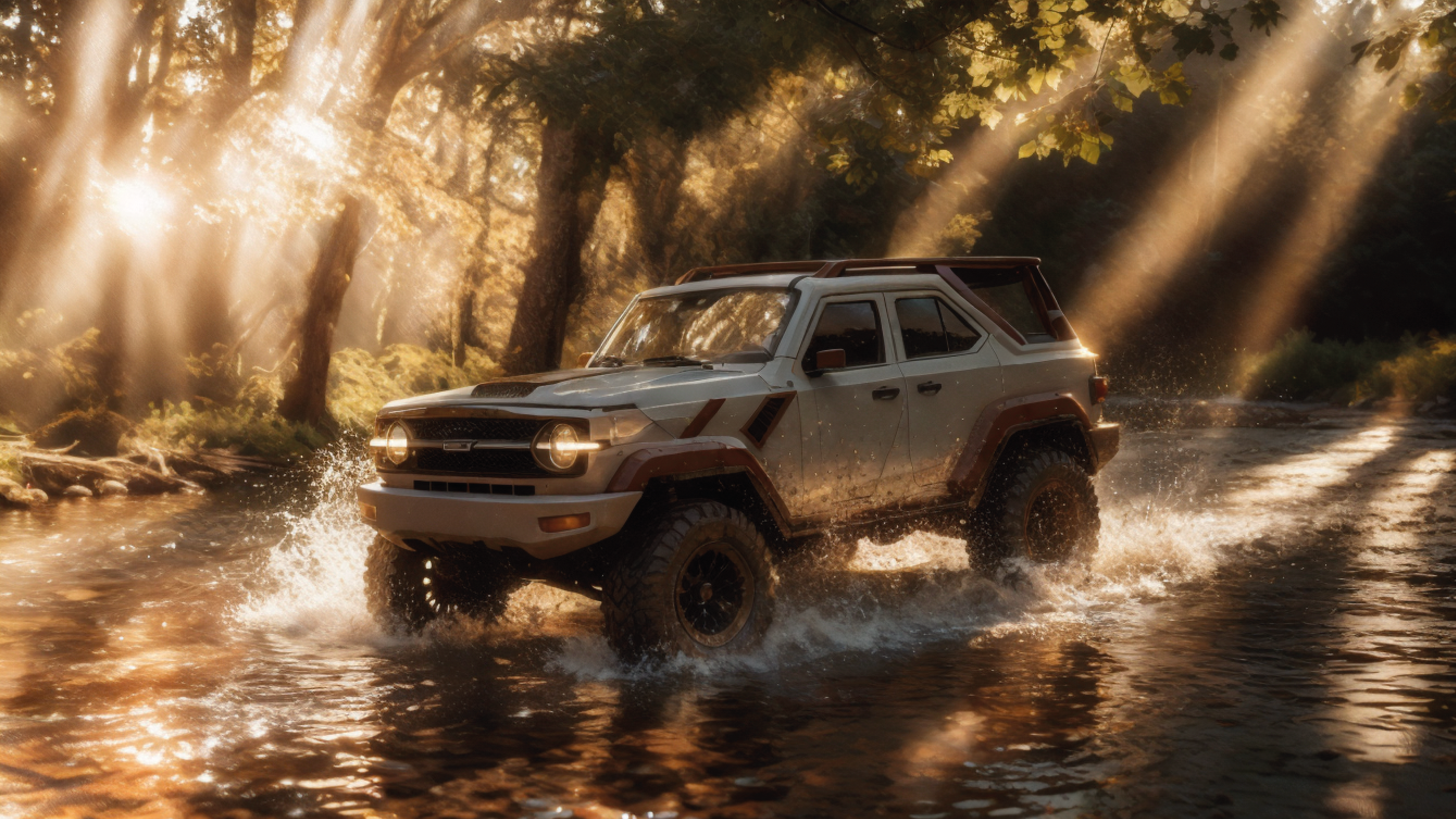 Render Sunset River